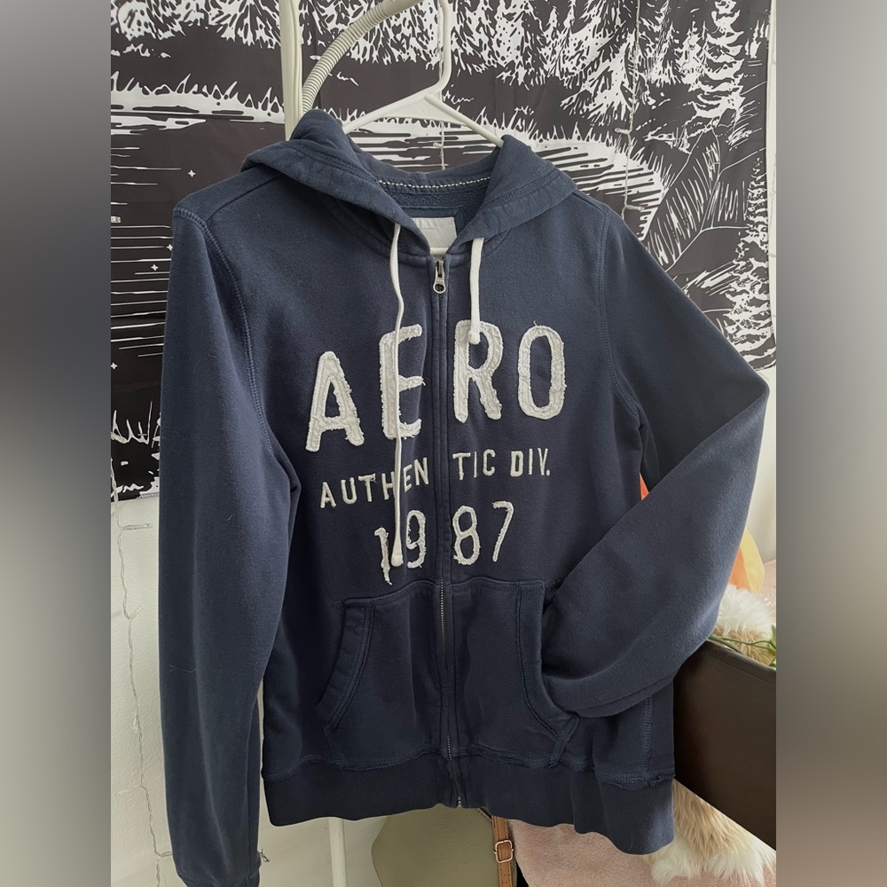 Navy Blue Aeropostale Zip Up